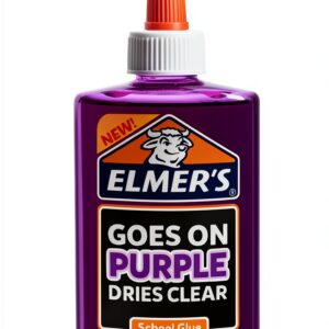 Elmers Disappearing Purple School Glue Dries Clear Washable-0