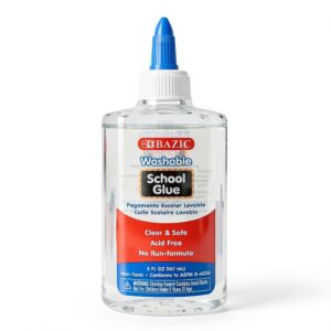 BAZIC Liquid White Glue Washable Non Toxic All Purpose-0