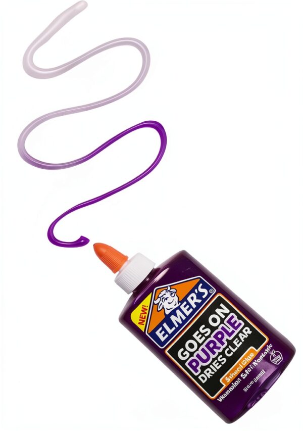 Elmers Disappearing Purple School Glue Dries Clear Washable-2