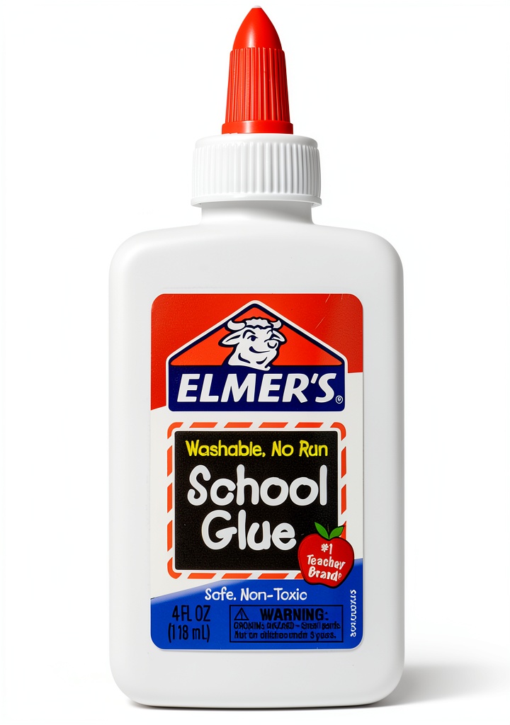 'Elmers White Gel Glue applied to paper crafts'