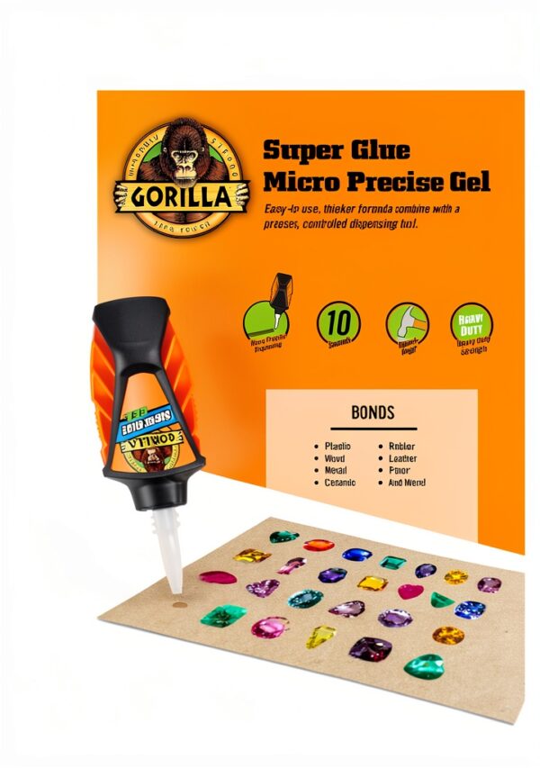 Gorilla Super Glue Gel High Viscosity Fast Setting Repair-1