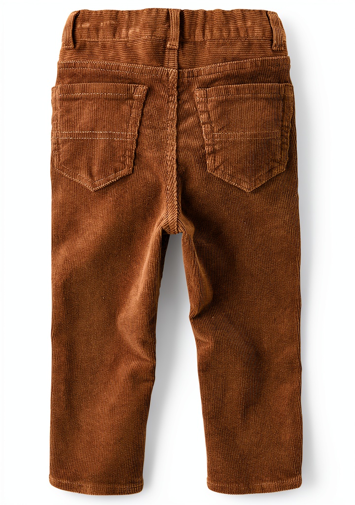 Baby boy wearing corduroy pants in a playful setting