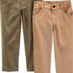 Carters Baby Boys Pants Two Pack Adjustable Waistband-0