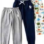 Baby Boy Pants Soft Dinosaur Print Toddler Jogger Sweatpants-0