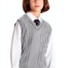 JSTEX Boys Cotton Cable Knit Sweater Vest School Uniform-4