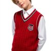 Boys Cable Knit Sweater Vest Soft Knit School Uniform-2
