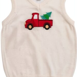 Boys Holiday Sweater Vest Soft Stretch Cotton Blend-0