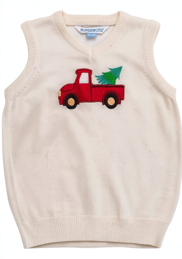 Boys Holiday Sweater Vest Soft Stretch Cotton Blend-0