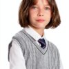 JSTEX Boys Cotton Cable Knit Sweater Vest School Uniform-3