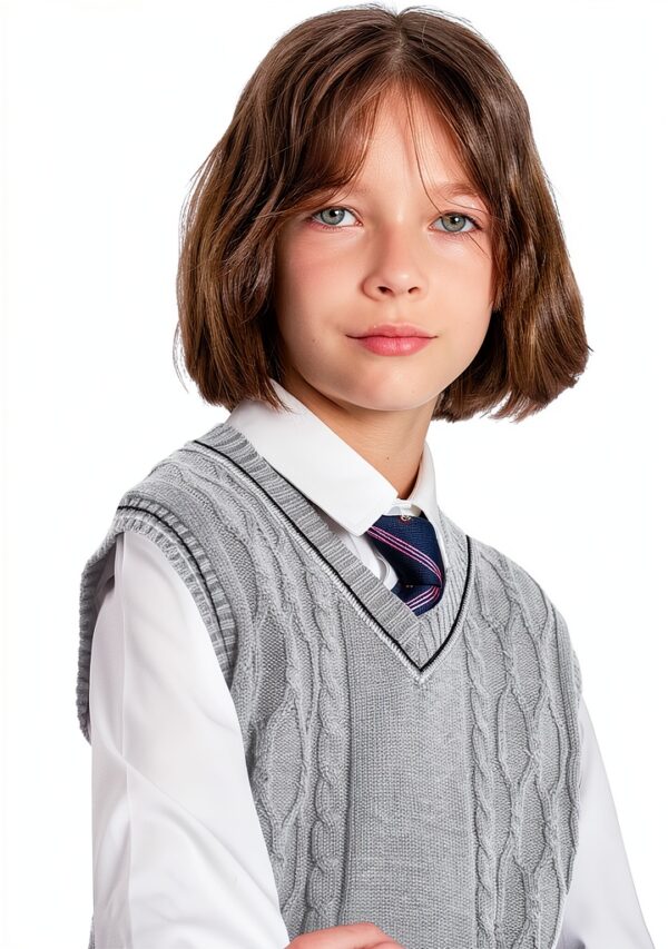 JSTEX Boys Cotton Cable Knit Sweater Vest School Uniform-3