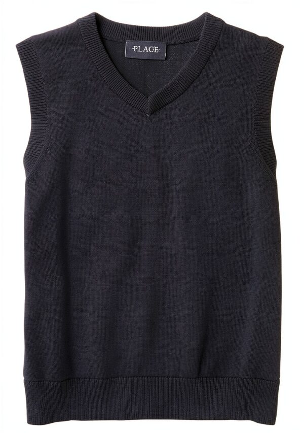 Boys Cotton Sweater Vest V Neck Sleeveless The Childrens-0