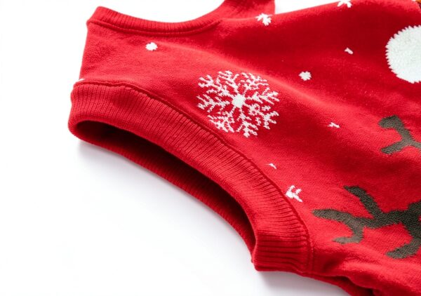 Childrens Christmas Reindeer Knitted Vest Soft Cozy Holiday-4