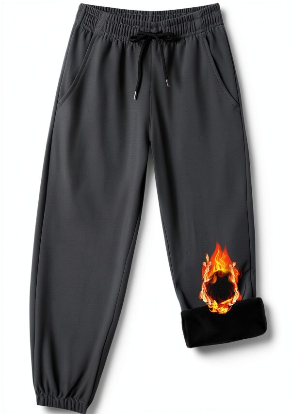 Toddler Fleece Lined Joggers Boys Winter Pants Water-1