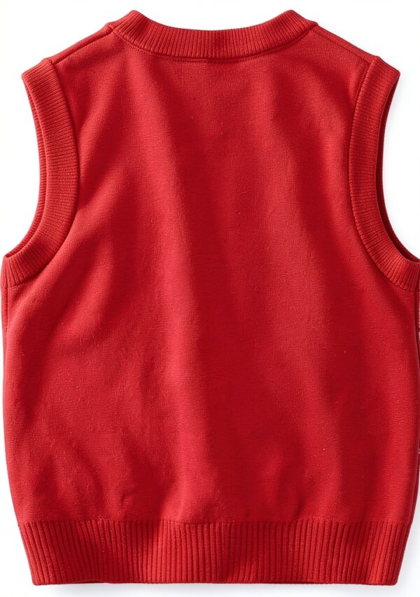 Childrens Christmas Reindeer Knitted Vest Soft Cozy Holiday-1