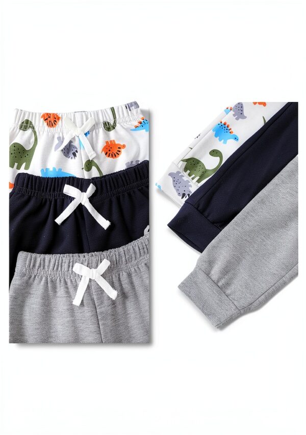 Baby Boy Pants Soft Dinosaur Print Toddler Jogger Sweatpants-4