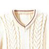Boys Cotton Cable Knit Sweater Vest Soft Comfortable Beige-2