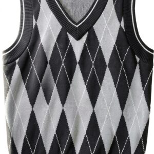 Boys Argyle Knit Vest Navy Blue Sizes 5-14 Years-0
