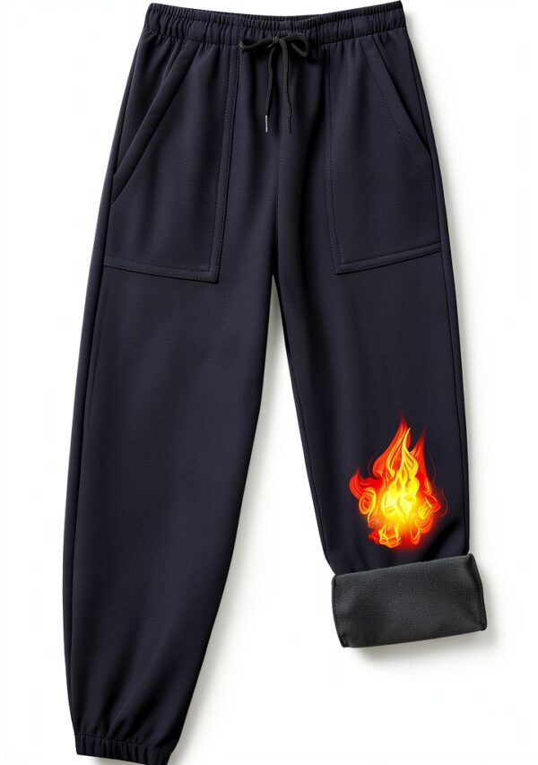 Pavo Kids Fleece Lined Jogger Pants Water Resistant Winter-1