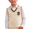 Boys Cable Knit Sweater Vest Soft Knit School Uniform-4