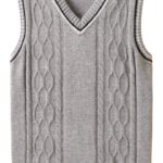 JSTEX Boys Cotton Cable Knit Sweater Vest School Uniform-0