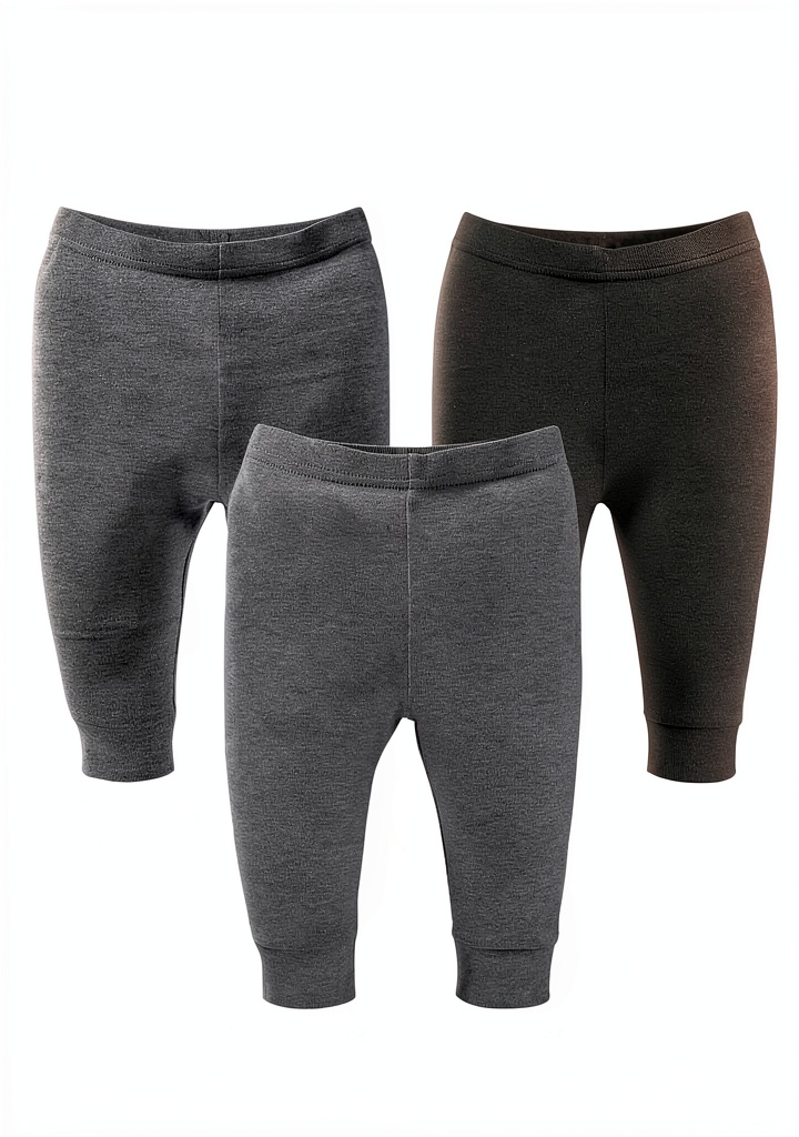 Baby wearing neutral-colored cotton pants in a playful setting