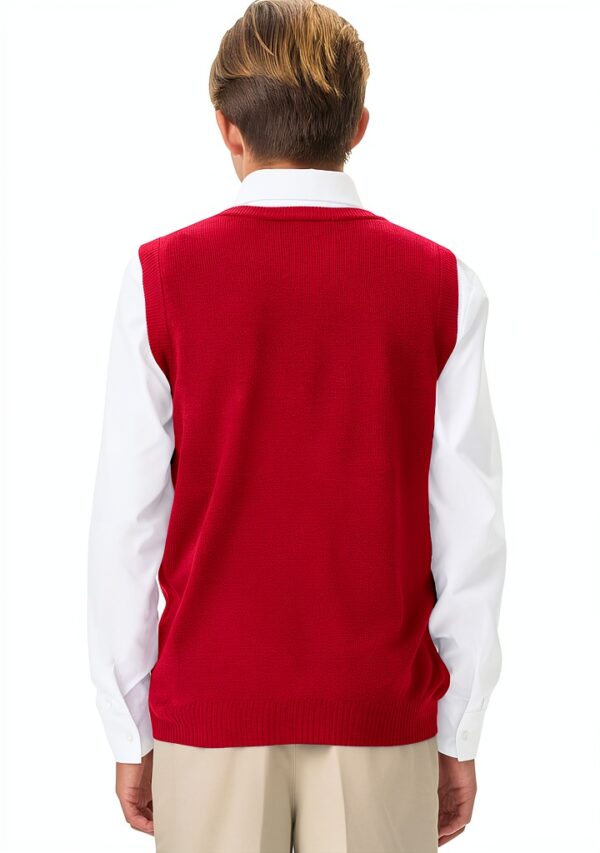 Classroom Boys Sweater Vest V-Neck Pullover No Pill-2