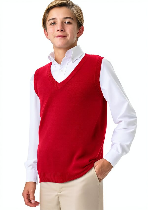 Classroom Young Mens V-Neck Sweater Vest No Pill Unisex-1