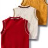 Boys Cable Knit Sweater Vest Soft Knit School Uniform-1
