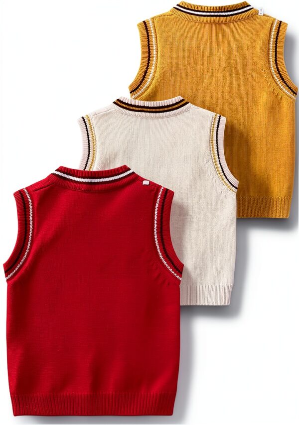 Boys Cable Knit Sweater Vest Soft Knit School Uniform-1