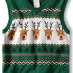 Boys Sweater Vest Gymboree Cotton Reindeer Fairisle Print-0