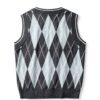 Boys Argyle Knit Vest Navy Blue Sizes 5-14 Years-1