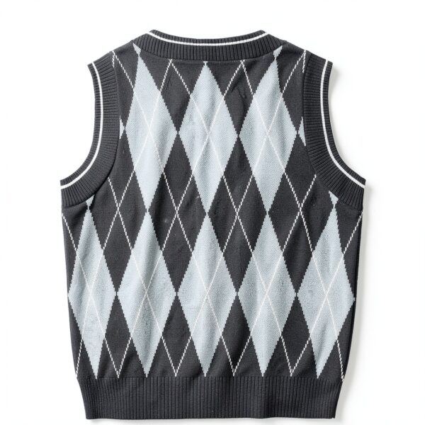 Boys Argyle Knit Vest Navy Blue Sizes 5-14 Years-1