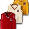 Boys Cable Knit Sweater Vest Soft Knit School Uniform-0