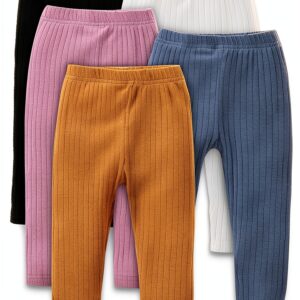 Baby Boys Pants Soft Elastic Waistband 5-Pack Colorful Sizes-0