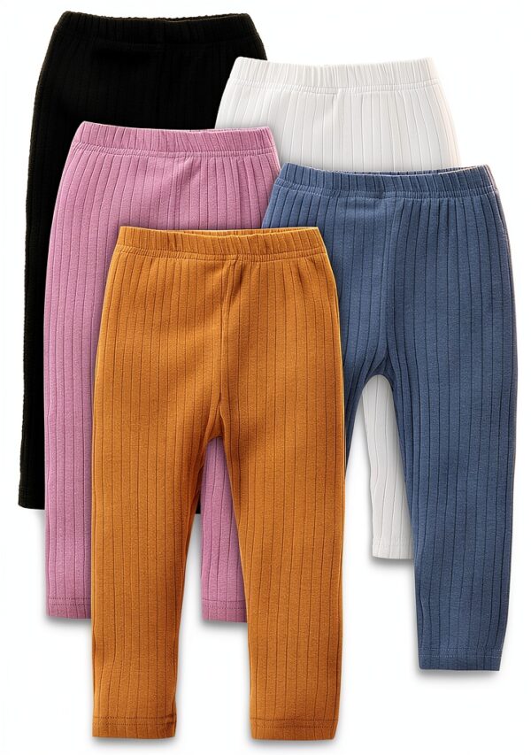 Baby Boys Pants Soft Elastic Waistband 5-Pack Colorful Sizes-0