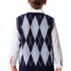 Boys Argyle Knit Vest Navy Blue Sizes 5-14 Years-5