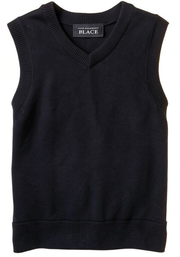 Boys V-Neck Sweater Vest Rib-Knit Sleeveless The Childrens-0