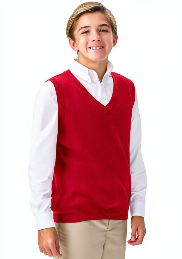 Classroom Young Mens V-Neck Sweater Vest No Pill Unisex-3