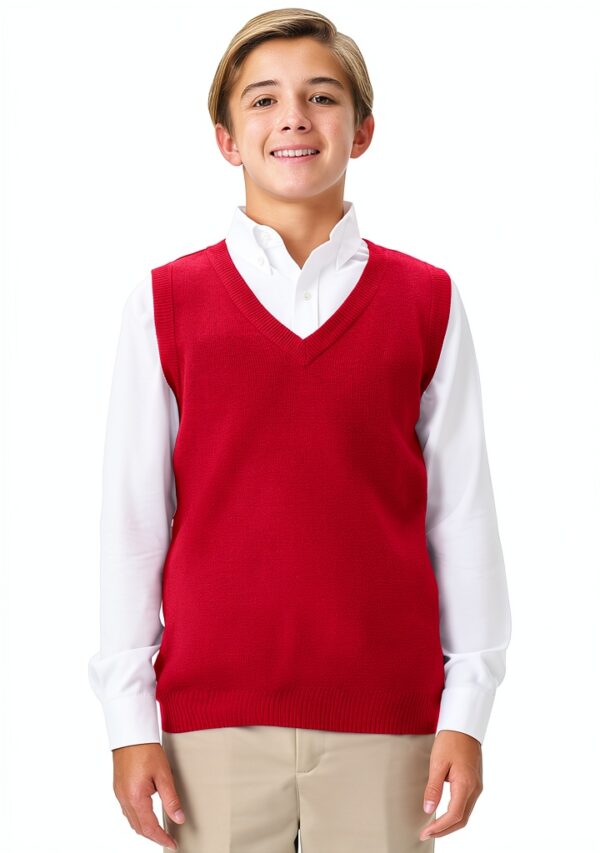 Classroom Young Mens V-Neck Sweater Vest No Pill Unisex-0