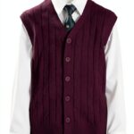 Boboyoyo Boys Cotton Cable Knit Sweater Vest Grey Navy-0