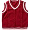 Generic Boys Cotton V-Neck Sweater Vest Cable Knit Design-2
