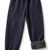 Pavo Kids Fleece Lined Jogger Pants Water Resistant Winter-0