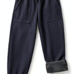 Pavo Kids Fleece Lined Jogger Pants Water Resistant Winter-0