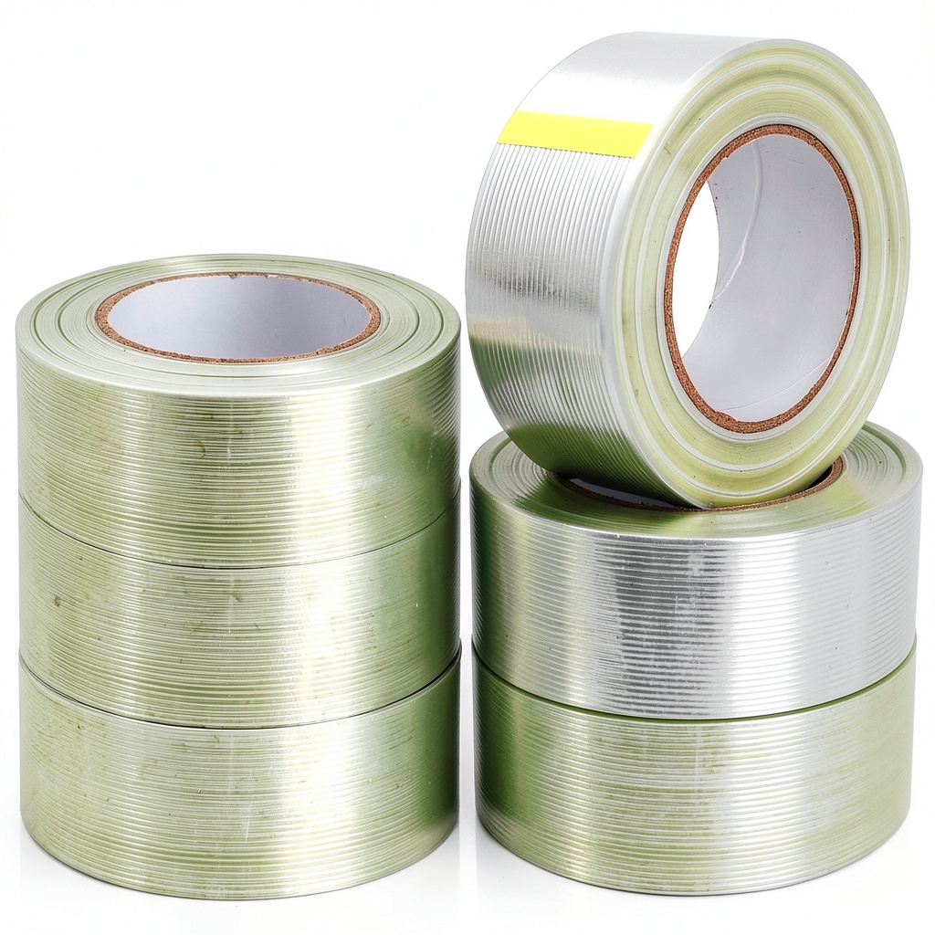 Nagpew filament strapping tape being applied to a pallet