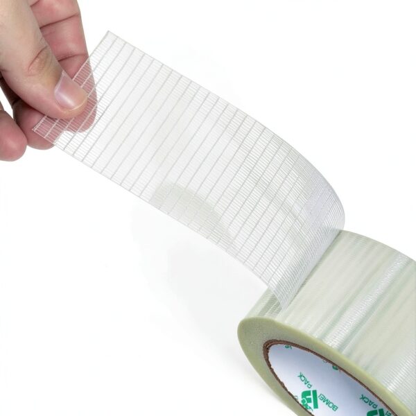 Clear Filament Tape BOMEI PACK 6.7 mil Waterproof 4 Rolls 2"x55yd-1
