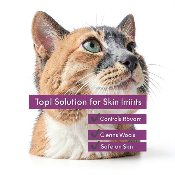FlexTran Feline Ring Care | Control & Help with Cat Ringworm, Mange, Dermatitis, Dog Paw Yeast. Also Works on Dogs, Hamsters, Guinea Pigs, Rabbits, etc. Makes 32 oz of Spray for Cats and Itch Relief-1
