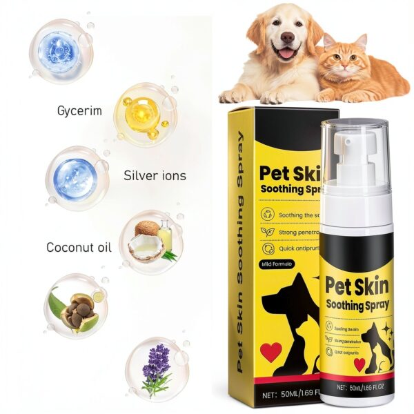 Pet Skin Soothing Spray Quanjan Itch Relief for Dogs & Cats 50ml-4