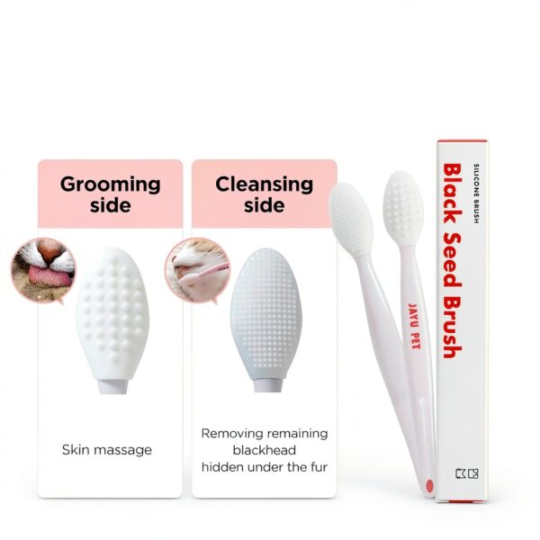 Cat Acne Care Kit JAYU PET 3-Step Hypoallergenic Cleanser Pads Brush-5