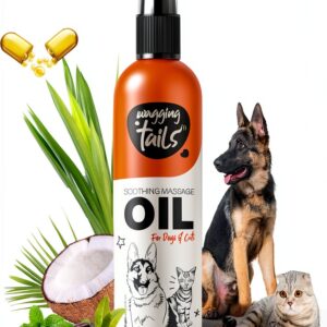 Wagging Tails Soothing Oil for Dogs & Cats 6.76 fl oz Coconut VitaminE-0