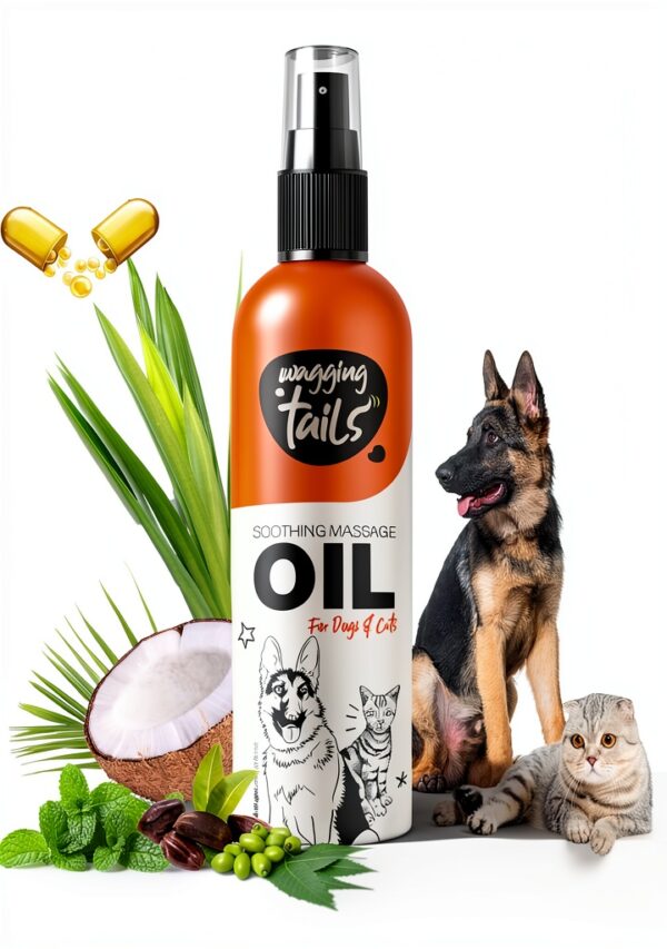 Wagging Tails Soothing Oil for Dogs & Cats 6.76 fl oz Coconut VitaminE-0